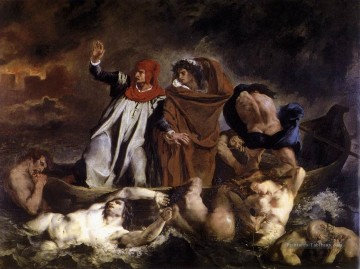  Romantique Art - La Barque de Dante romantique Eugène Delacroix